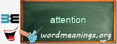 WordMeaning blackboard for attention